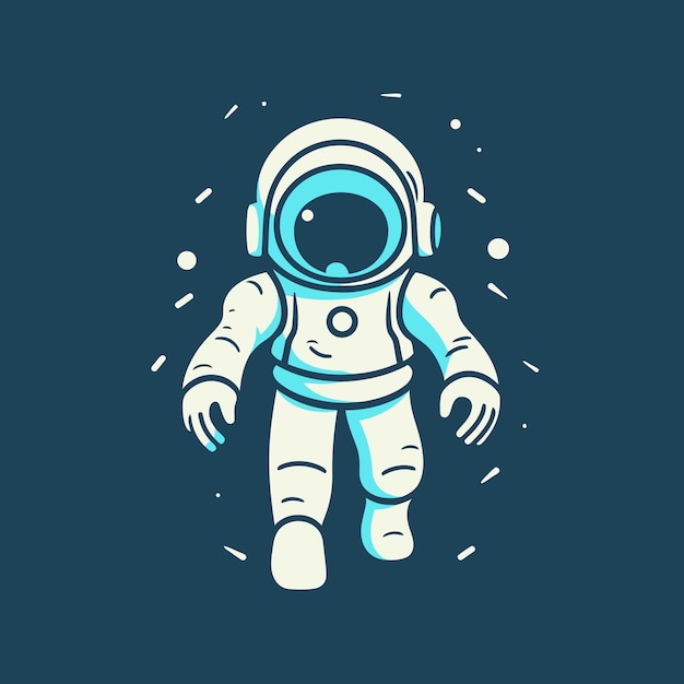 Astronaut waving peace hand cartoon vector icon illustration science and technology icons isolated