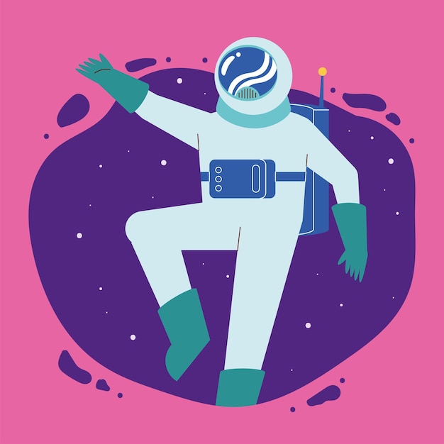 Astronaut with space suit