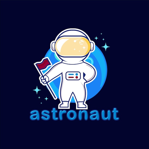 Astronaut zwaaiende vlagcdr