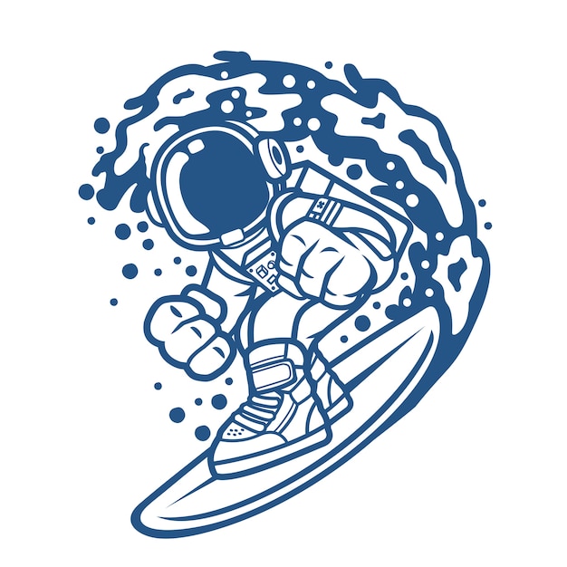 Astronauten surfen