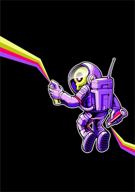 Vector astronautengraffiti