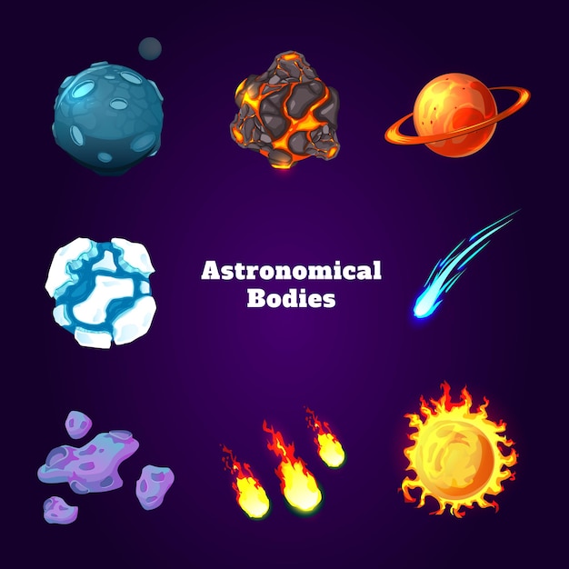 Astronomical bodies set