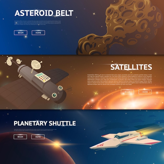 Astronomical galaxy space background Planets in solar system for the banner Modern design