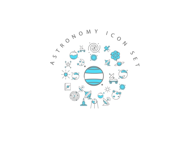 Astronomie pictogram decorontwerp