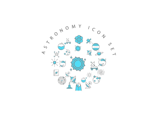 Astronomy icon set design
