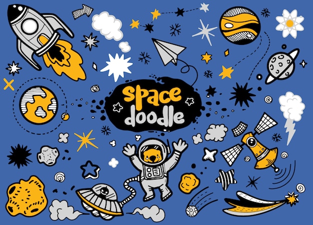 Astronomia e spazio doodle