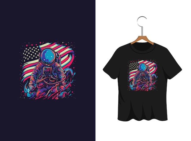 Vector astronomy tshirt design artwork