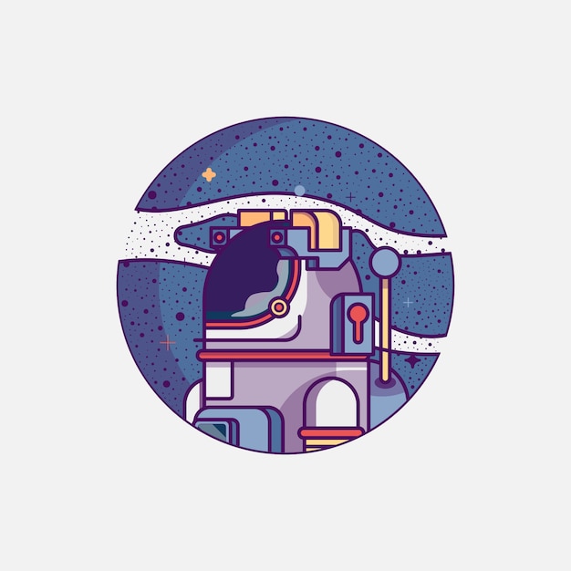 Vector astronout plat ontwerp