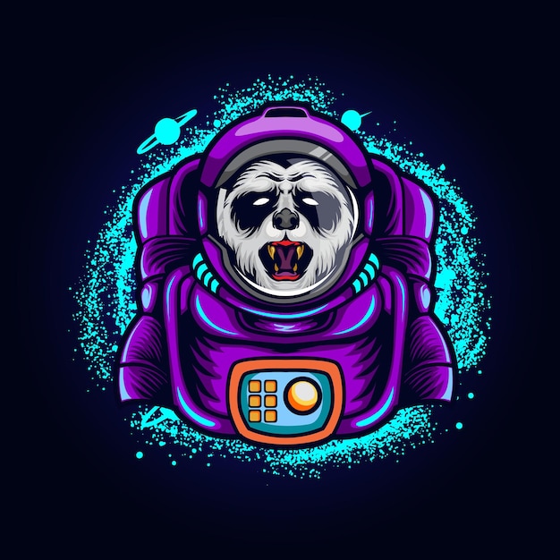 Vector astropanda illustration