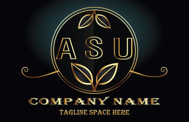 Vettore logo della lettera asu