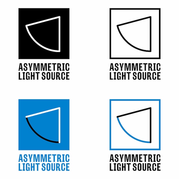 Asymmetrisch lichtbron vector informatiebord