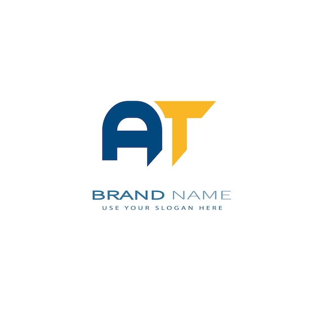 At437 letter at logo design