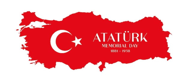 Ataturk herdenkingsdag vectorillustratie