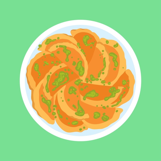 Atayef food vector illustration