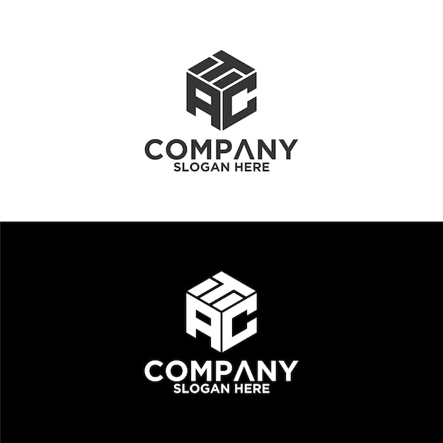 Vector atc hexagon letter logo