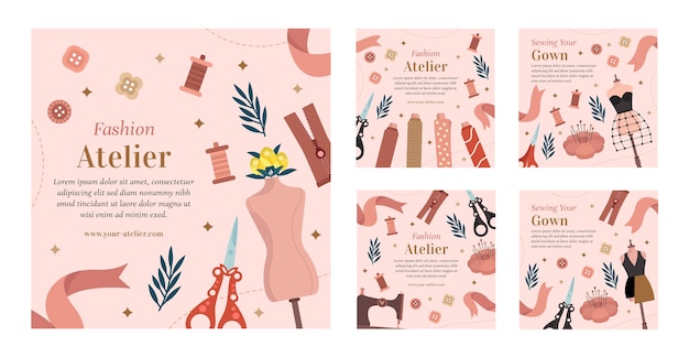 Vector atelier flat minimal ig posts