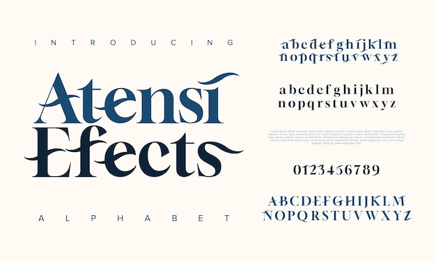 Atensiefects creative modern urban alphabet font Digital abstract moslem futuristic fashion sport