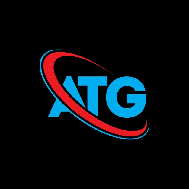 ATG logo ATG letter ATG letter logo ontwerp Initialen ATG logo gekoppeld aan cirkel en hoofdletters monogram logo ATG typografie voor technologie bedrijf en vastgoed merk