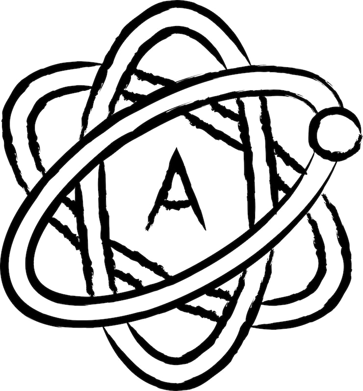 Vector atheist hand drawn vector illustration
