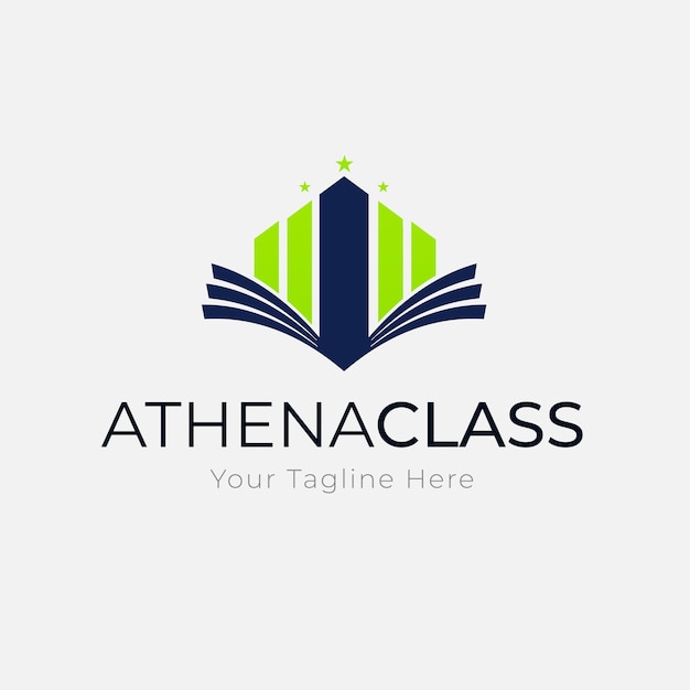 Modello di logo della classe athena per le autorità abitative progrediscono icona unica per gli acquirenti di immobili