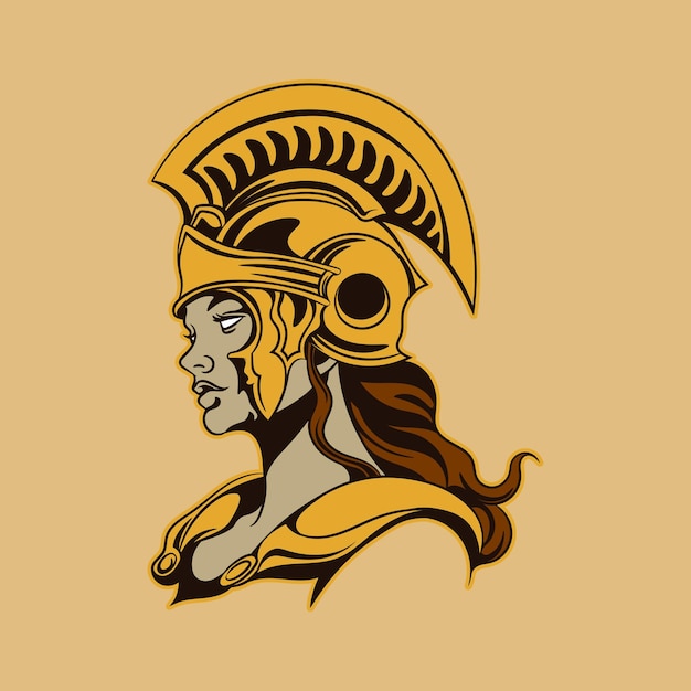 Athena Greek Logo Maskot