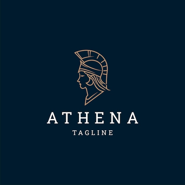 Шаблон дизайна иконы логотипа Athena