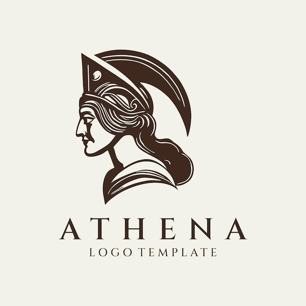 Athena logo design vector illustration