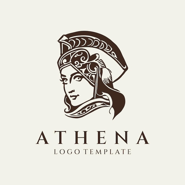 Athena logo design vector illustration