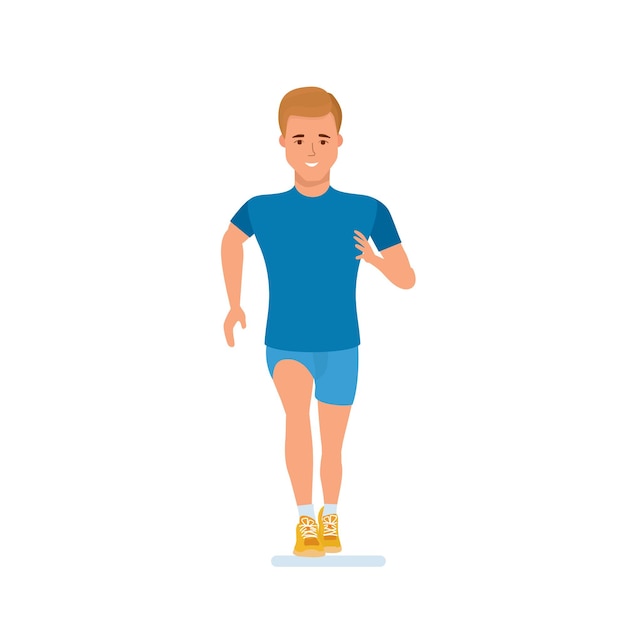 Athlete engaged in athletics running doing special physical exercises warmup