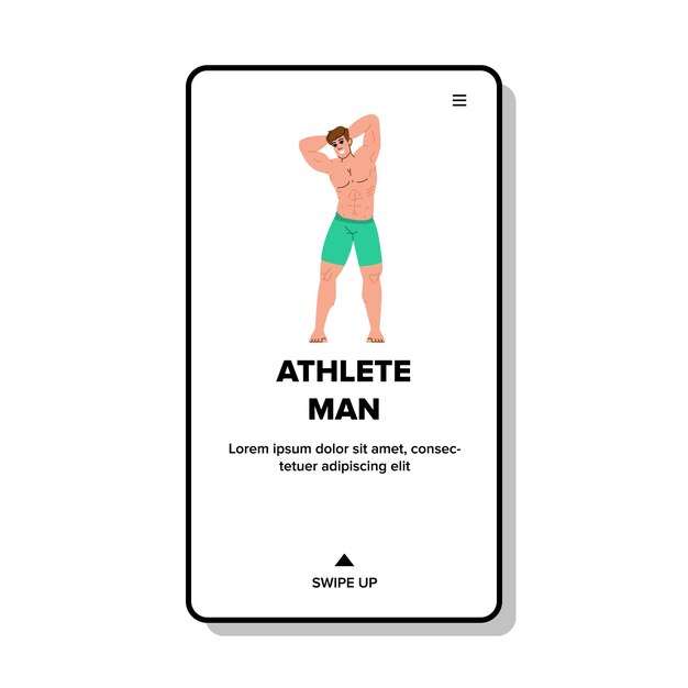 Athlete man vector