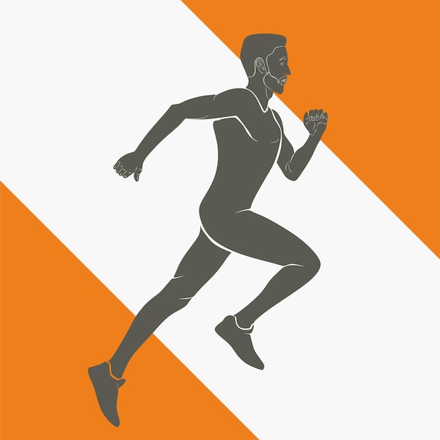 Athlete runner logo for pharma products pain relief