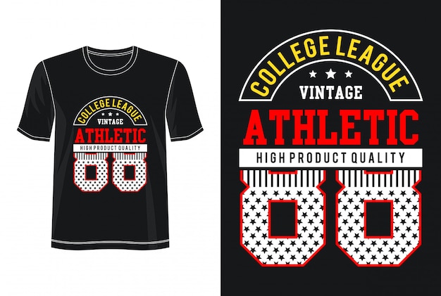 Vector athletic 88 typography design t-shirt