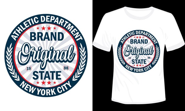 Athletic Department Typography T-shirt Design Vector Illustration