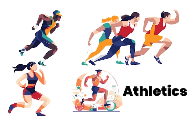 Athletic flat vector illustration design