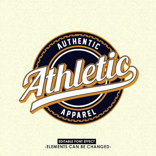 Vector athletic logo design for clothing or label with retro style