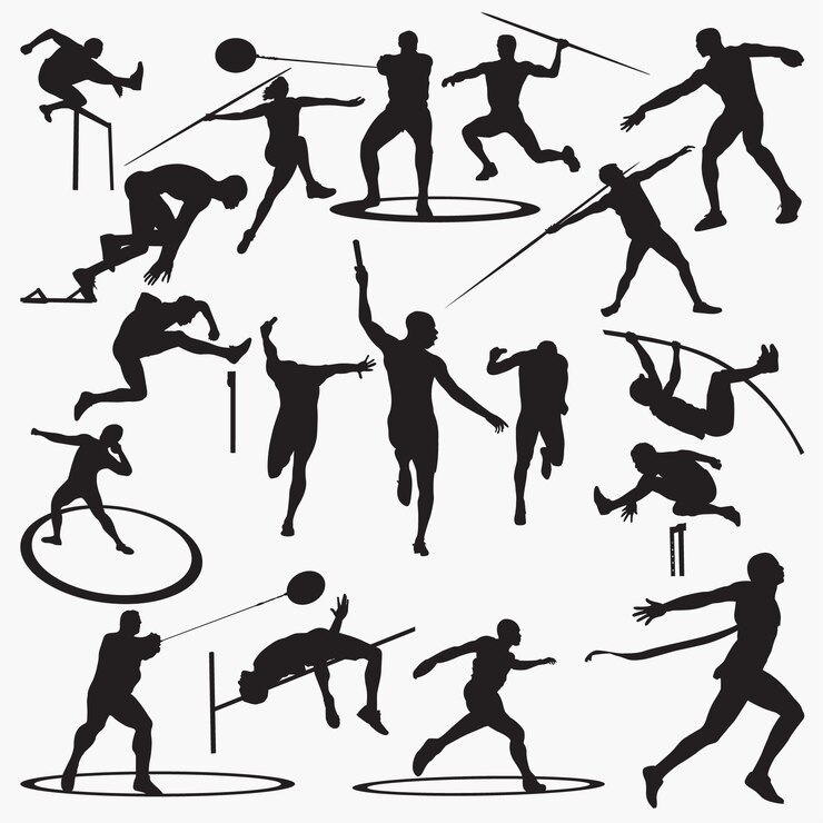 Vector athletic silhouettes