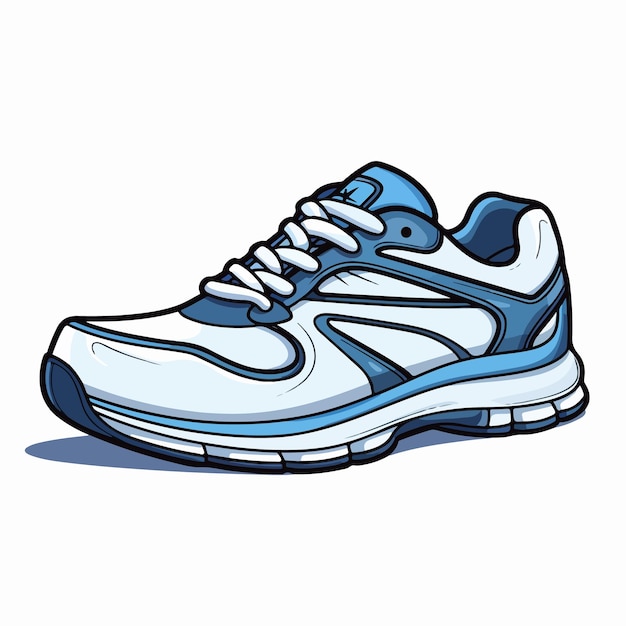 athletic sneakers flat vector illustration athletic sneakers hand drawing isolated vector illustration