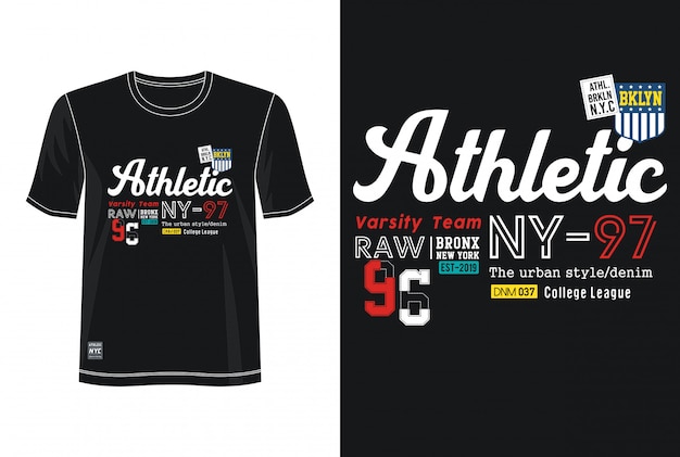 Vector athletic typography for print t shirt