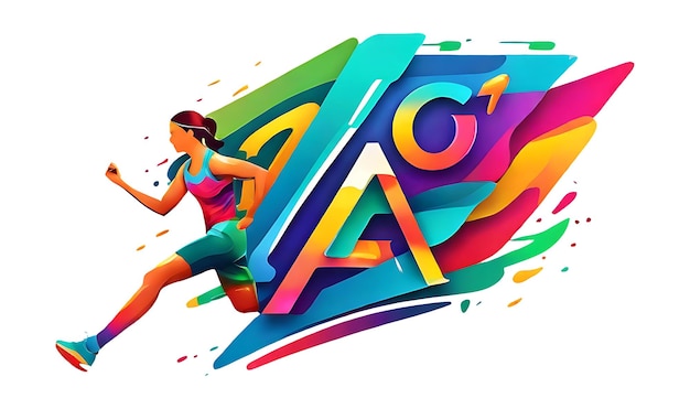 Illustrazione vettoriale sportiva di atletica leggera