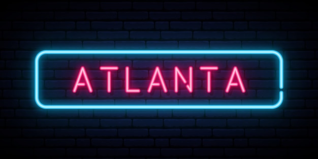 Vector atlanta neon teken.