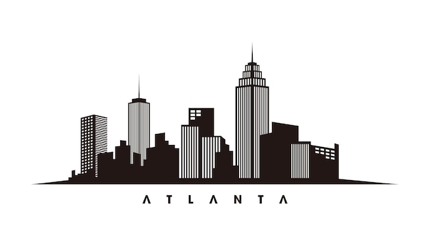 Atlanta skyline silhouette vector illustration