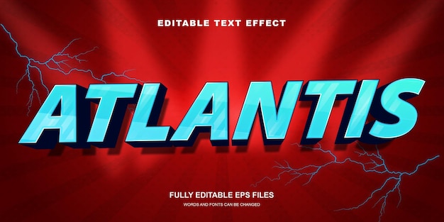atlantis text effect editable 3d style text effect