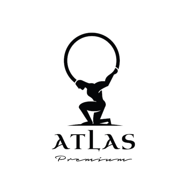 Vettore design del logo premium dio atlas