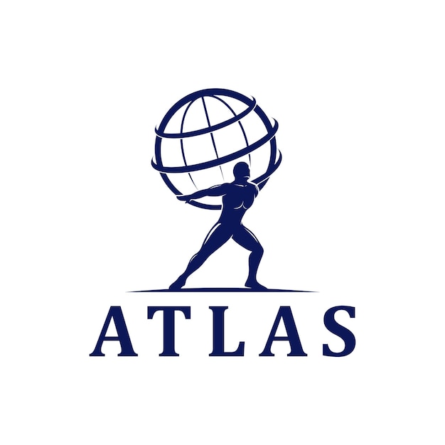Вектор Вдохновение для логотипа atlas globe world