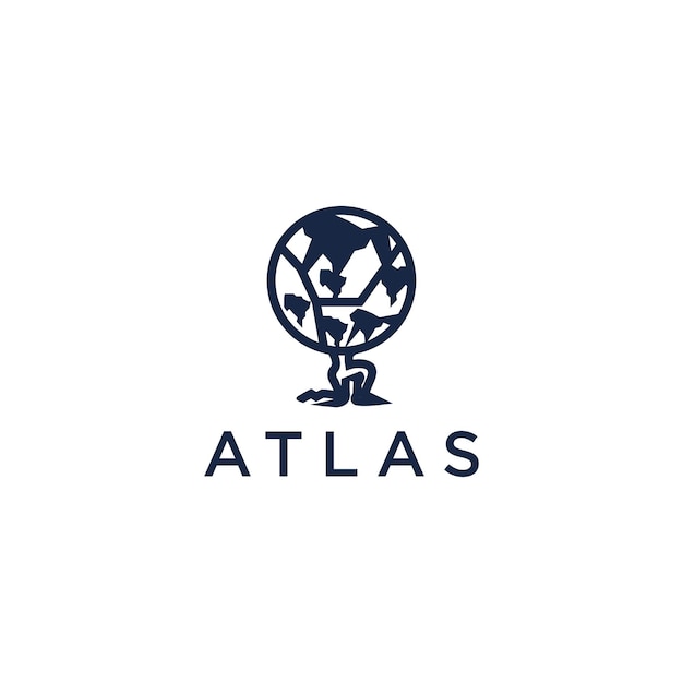 Atlas-logo pictogram vectorillustratie