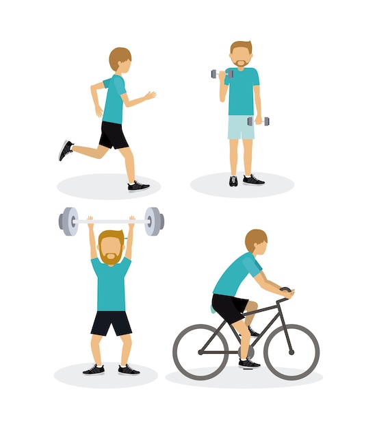 Vector atleet avatar ontwerp