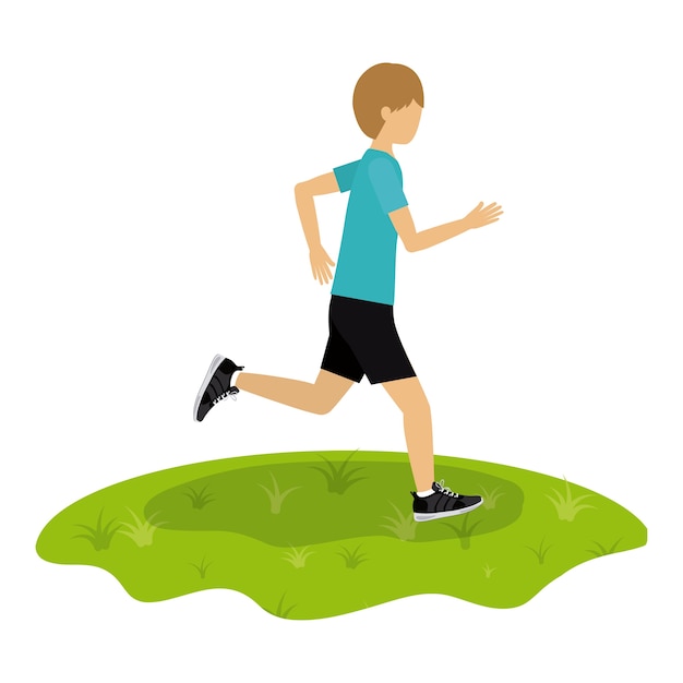 Vector atleet avatar ontwerp