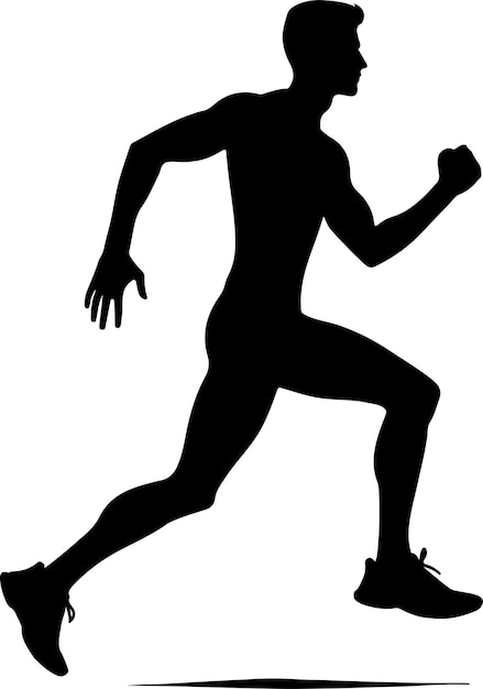 Atleet op een lopende race silhouetten vector illustratie vector