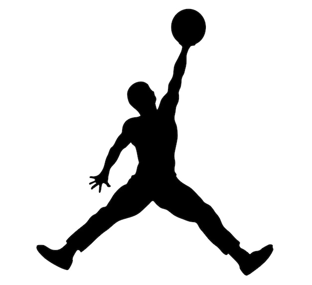 Atleet Speler Holding Basketbal Strekken Benen Silhouet Illustratie Training