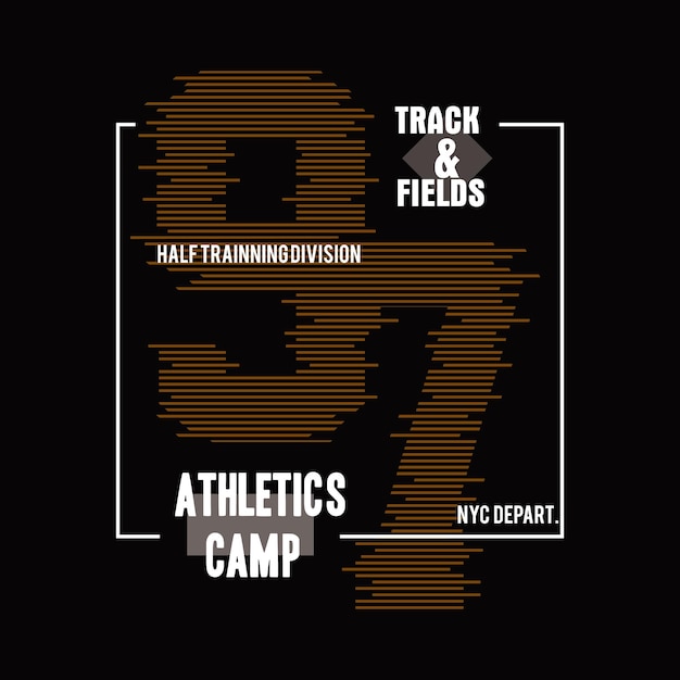 Atletiek divisie ontwerp typografie vectorillustratie